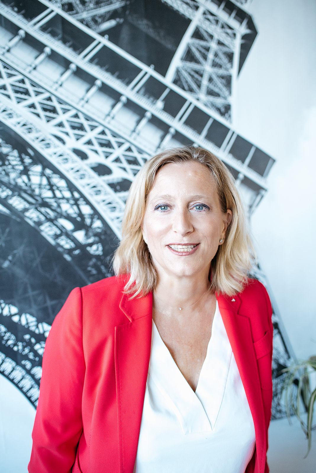 Helen Gailey in a red blazer